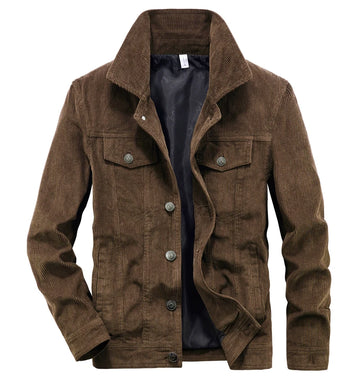 Riolio Wellsome Men's Streetwear Motorcycle Corduroy Coats Winter Bomber Jackets Men's Windbreaker Multi-pocket Cotton Cargo Parkas